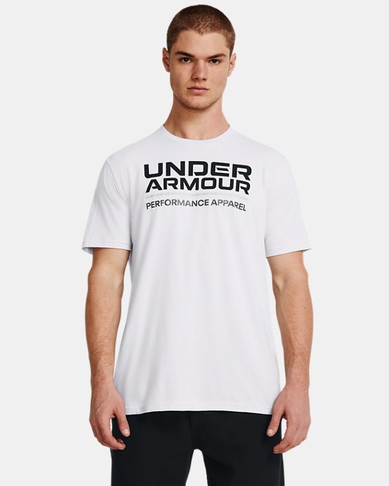 Men's UA Wordmark Short Sleeve in Gray image number 0